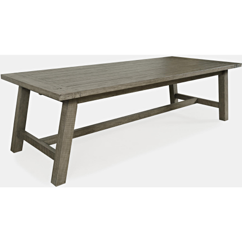 Telluride 103" to 127" Extension Trestle Dining Table in Driftwood Grey